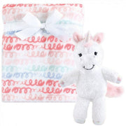 UNICORN PLUSH BLANKET WITH TOY
