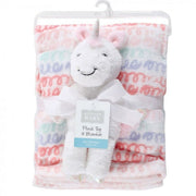 UNICORN PLUSH BLANKET WITH TOY