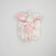 BLANKET WITH AN RABBIT MIUSICAL TOY - GIRL