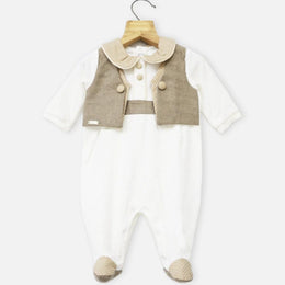 WHITE PETER PAN COLLAR FULL SLEEVES FOOTSIE