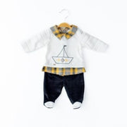 SHIP CHECKERED ROMPER SET OF 2