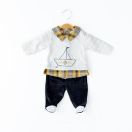 SHIP CHECKERED ROMPER SET OF 2