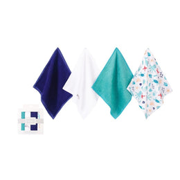 SET OF 4 DINO PRINTED WASHCLOTHS