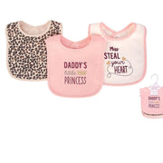 PACK OF 3 DAD'S LITTLE PRINCESS BIBS