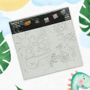 CANVAS PAINTING WOODEN FRAME - DINO/UNICORN