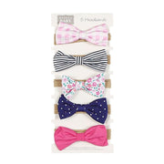 PRINT BOW HEADBANDS SET OF 5