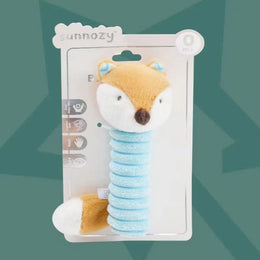 FOX  PLUSH SQUEAKER TOY RATTLE