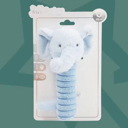 ELEPHANT PLUSH SQUEAKER RATTLE