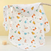 DINOSAUR PRINTED COTTON HOODED WRAP