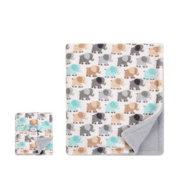 ELEPHANT DOUBLE LAYERED FLUFFY BLANKET