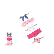 FELT FLOWER HEADBANDS SET OF 5