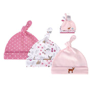 DEER & FLORAL KNOTTED 3 CAPS SET