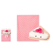 DOT PRINTED BLANKET WITH CHEESECAKE TOY