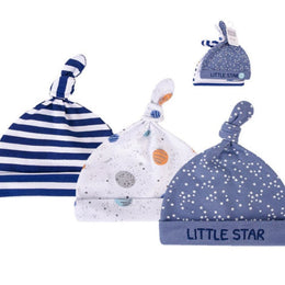 LITTLE STAR AND SPACE KNOTTED 3 CAPS SET