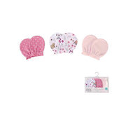 FLORAL SCRATCH MITTENS SET OF 3