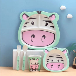 5 PC BAMBOO DINNER SET