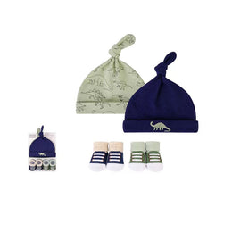 4 PC DINOSAUR CAPS AND SOCKS SET